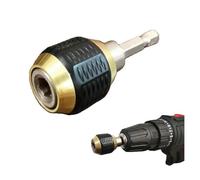 1/4 Inch Keyless Drill Chuck Adapter Self-Tighten Electric Drill Bits Collet Chucks 1/4" Hex Shank Quick Change Converter
