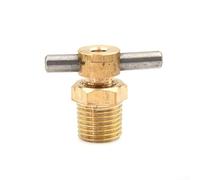 1/4 Inch NPT Brass Drain Valve, 12mm Diameter, Male Thread for Air Compressor Tank, Replacement Part for Piston Compressors
