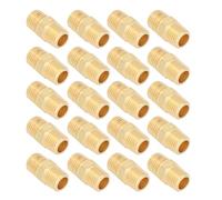 1/4 Inch NPT Male Thread Brass Fittings | 20PCS Pneumatic Hose Connectors for Water/Gas/Oil/Fuel Systems | Erosion Tolerant Pipe Adapters with Deep Thread Design