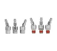 1/4 Inch NPT Pneumatic Hose Fittings | 360 Degree Swivel Helps Avoid Hose Kinks | Stainless Steel Quick Connect Couplers | 6PCS Set for Pneumatic Tools