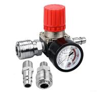 1/4-Inch Pressure Regulator Valve for Air Compressors - Adjustable Up to 175 PSI with Integrated Gauge, Metal Construction, Compatible with 3-for Ho(Three Holes)
