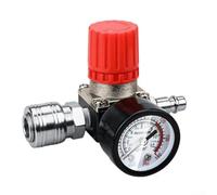 1/4 inch Pressure Regulator with Integrated Gauge Essential for Air Compressor Performance and Monitoring Pressure (Three holes)