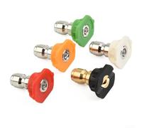 1/4 Inch Pressure Washer Nozzle Kit Including Five Spray Tips From For Zero To Soap Degree For Heavy Duty Outdoor Cleaning Tasks Up To 4350 Psi
