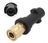 1/4 Inch Quick Connect Pressure Washer Adapter, 91mm Brass Socket with Rugged Plastic Housing, 2000 PSI Rated, for Karcher K2-K7 Series, for Foam Nozzles and Spray Tips, Outdoor Cleaning Use