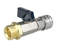 1/4 inch Quick Connector High Pressure Washer Ball Valve Hose Switch Nozzle, Stainless Steel & Brass, 4500 PSI, for M22 Fitting and 14mm Hole(M22 14mm)
