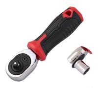 1/4 Inch Ratcheting Screwdriver Handle with Magnetic Bit Holder - Reversible Ratchet Wrench for Tight Spaces, Alloy Steel Multi-Bit Driver for Electronics and Furniture Assembly(B)