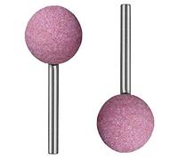 1/4 Inch Shank Ball Shaped Abrasive Mounted Stone Grinding Wheel Rotary Tools Deburring Polishing Head 6x20mm Pink（10Pcs）