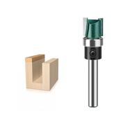1/4 Inch Shank Bearing Guided Straight Router Bit, 1/2 Inch Cutting Width, Double Flute Template Trim & Slotting Bit