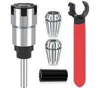 1/4 Inch Shank Router Bit Collet Extension Chuck Converter Adapter, Convert 1/2-Inch & 1/4-Inch Shank Bits with ER20 Spring Collet, Router Collet, ER20 M Type Collet Chuck Wrench Spanner -(Pack of 5)