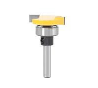 1/4-Inch Shank Router Bits Set, Shank T Slot Groove Top Bearing Spoilboard Surfacing Router Bit Set Woodworking Cutter Tool