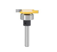 1/4-Inch Shank Router Bits Set, Shank T Slot Groove Top Bearing Spoilboard Surfacing Router Bit Set Woodworking Cutter Tool