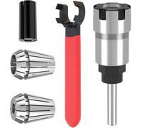1/4 Inch Shank Router Collet Extension Rod Chuck Holder Extender Adapter Convert 1/2 Inch & 1/4 Inch Shank Router Bit