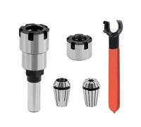 1/4 Inch Shank Router Collet Extension Rod Chuck Holder Extender Adapter Convert 1/2 Inch & 1/4 Shank Router Bit Chuck Holder Adapter