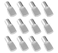 1/4 Inch Shelf Pegs,Spoon Shape Support Pins for Shelves Cabinets Furniture Nickel Plated-40Pcs