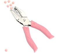 1/4 Inch Single Hole Punch, Handheld Paper Hole Puncher with Grip Handle for Crafts DIY Tag Ticket Scrapbook Tool Circle Shapes Metal Paper Punch with 6 Sheet Capacity for Home Office School(Round 6mm