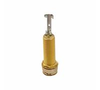 1/4 Inch Threaded Stereo Output Jack Socket, 6.35mm Cylinder End Pin Output Jack for Electric Bass & Acoustic Guitar Pickup Strap Peg Connector, Gold