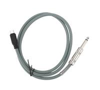 1 4 Inch to USB C Cable, Unidirectional TRS Recording Adapter with 24Bit 96kHz Chip for Guitar Mixer OFC Braided Green 1m 1 Pack