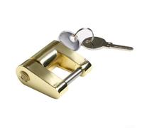 1/4 Inch Trailer Lock Zinc Alloy Coupler Latch for RV for caravan Security Anti-Theft Hitch Lock Black(Gold)