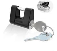 1/4 Inch Trailer Lock Zinc Alloy Coupler Latch for RV for caravan Security Anti-Theft Hitch Lock Black(Black)