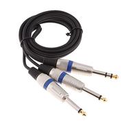 1/4 inch TRS Stereo to Dual 1/4 inch TS Mono Y-Splitter Cable