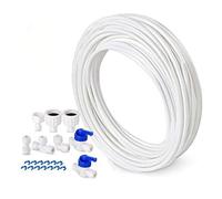 1/4 Inch Water Pipe Hose Tube, RO Purifier Garden Filter Supply Line with Quick Connector, Flexible PE Tubing for Drinking Water Systems, 10M