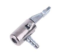 1/4" Lock On All Metal Air Chuck,Mini Air Compressor Portable Tire Inflator Tire Chuck, Hose End with Barb Connector for Hose Repair Inflate Chuck,Accessories and Parts,Tire Chucks