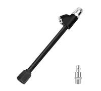 1/4" Lock On Metal Air Chucks Air Compressor Tire Inflator Tire Chuck Double Head Connector for Hose Air Chuck with Pressure Gauges