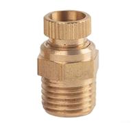 1/4" Male for NPT Brass Air Compressor Tank Drain Petcock, Manual Straight-Through Water Moisture Valve with O-for Ring Seal for Electric Power Equipm