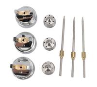 1.4 mm Needle, Fluid Nozzle and Air Cap Set Only, 3 Sets Textile Needle Fluid Nozzle and Air Kit - H 827 with 1.4mm, 1.7mm, and 2.0mm Fluid Tip Sizes for Professional Use