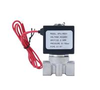 1/4" Normally Close Stainless Steel Body SS304 2-Way Electric Solenoid Valve NC Pneumatic for Water Oil Air GA 12V 24V 220V 110V(TYPE2 with PC8mm,DC24V)