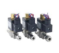 1/4" Normally Open Stainless Steel SS 304 2-Way Solenoid Valve DN8 for Oil Water Air Gas Pipe AC220V/110V DC12V/24V(AC220V)