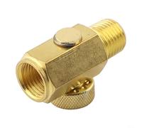 1/4 NPT Brass Inline Regulator Valve for Compressed Air Systems Featuring Symmetrical 1/4 Inch NPT Thread Ports and Compact 1 5/8 Inch Length