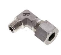 1/4'' NPT Male x 12S Stainless steel 90 deg Elbow Cutting ring 630 Bar DIN 2353