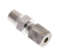 1/4'' NPT Male x 6S Stainless steel Straight Compression Fitting 630 Bar DIN 2353
