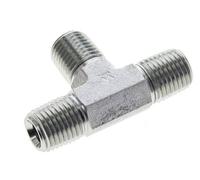1/4'' NPT Male Zinc plated Steel Tee 275 Bar - Hydraulic