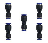 1/4" OD x 1/8" OD Pneumatic quick Connector Push to Connect fittings Straight reducer Union/Coupler (Pack of 5)