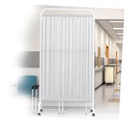 1-4 Panel Medical Privacy Screen Portable - Foldable Room Divider Temporary Fence - Mobile Medical Privacy Screen Room Divider, Indoor Temporary Room Partition Fencing(A,2-Panel)