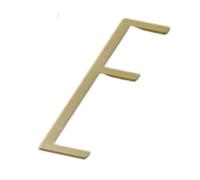 1/4 PCS 7cm/10CM Solid Brass House Numbers And Letters Gold Home Decorative English Alphabet(Gold-1pc,E)