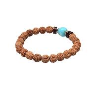 1-4 Pcs Handmade Rudraksha Seeds Buddha Yoga Bracelet Bohemia Beaded Meditation Wrist Tibetan Bracelet Prayer Mala Stretch Charm Bracelets Ethnic Style Jewelry for Women Girls, Resin, resin