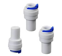1/4" PE Hose Cap with OD Push-In Quick-Connect Seal for RO Reverse Osmosis Water Filter Plastic Joint, Beverage Dispenser & Water Filtration/Purification Systems, Pipe Connector Accessories (3PCS)