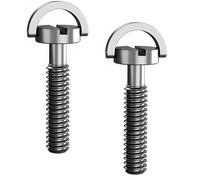 1/4 Photography Screws for Camera Camera Screw - 1/4" Stainless Steel Support Screw, 2 Piece Adapter Fixing Screws with Grooved Plug, Length 1.18"