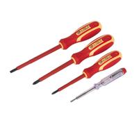 1 - 4 Piece Set Sealey VDE Approved Electricians Screwdrivers