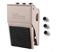 1/4 PT Pneumatic Foot Pedal Valve -420, 4-Way 2-Position Heavy-Duty Momentary Air Control Valve with Non-Slip Rubber Tread for Industrial Pneum