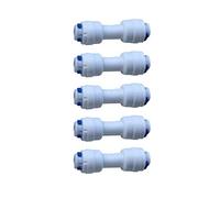 1/4" Push Fit Pipe Fittings for American Fridge and RO Unit - Straight Coupling Connector (5)