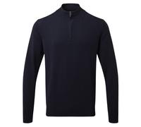 1/4 Quarter Zip Sweater Mens Long Sleeve High Neck Knitted Jumper Asquith & Fox