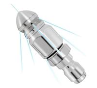 1/4" Quick Connect Stainless Nozzle Set - 2025 New 7 Holes 5800PSI High-Pressure Rotating Spray, Powerful Pipe Cleaning and Unclogging Nozzle, Pressure Washer Sewer Jetter Nozzles for Drain Cleaning