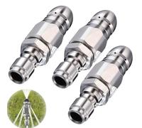 1/4" Quick Connect Stainless Nozzle Set for High Pressure Sewer Jetter, Drain Pipe Cleaning Tool, Gutter Washer Power Jetting Attachments, Hydro Jetting Tips and Unclogger Accessories Kit(3pcs)
