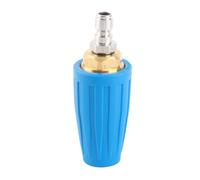 1/4" Quick Connect Turbo Nozzle, Rotating High Pressure Washer Nozzle, 3000 PSI Brass and Stainless Steel Rotary Jet Nozzle with Rubber Sleeve for Driveways Patios Concrete (025)