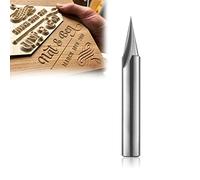 1/4" Shank 22-Degree Engraving CNC Wood Carving Router Bits, V Groove Profile Bit, 5/8 inch Cutting Length Carving Liner Router bit, Tungsten Steel from Tackpro (1Pack)