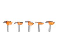 1/4 Shank Router Bit Set, Carbide Woodworking Cutter Tools, 5 - Piece Milling Cutter Kit for Cabinet Door Edging, Slotting & Profiling, YG6 Alloy Tips with 45# Steel Body